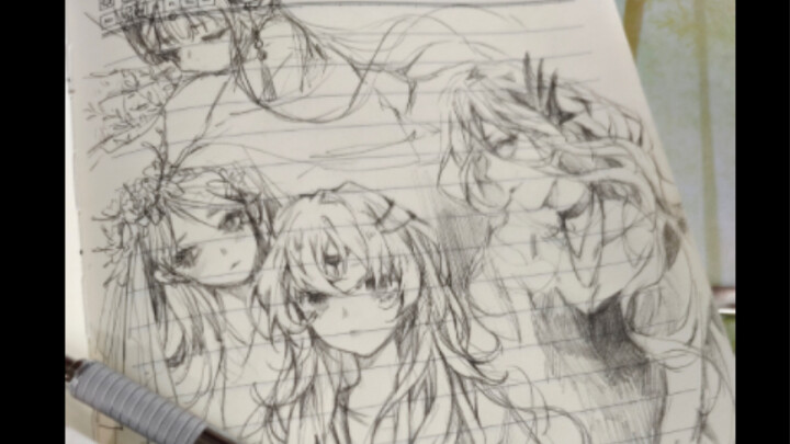 Just sharing some casual “fishing” — drawing these is so stress-relieving! Back in school, I used to