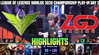 V3 vs LGD | Highlight Chung Kết Thế Giới 2020 Vòng Khởi Động Bảng B Ngày 3 | V3 Esport vs LGD Gaming