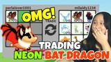 WHAT PEOPLE TRADE FOR *NEON BAT DRAGON* IN RICH ADOPT ME SERVER | ACCEPT OR DECLINE?? OMG!!