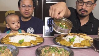 YONGCHAK EROMBA, BORA, PAPAD EATING CHALLENGE Manipuri || Yongchak Eromba, BORA chaba hanba tanaba