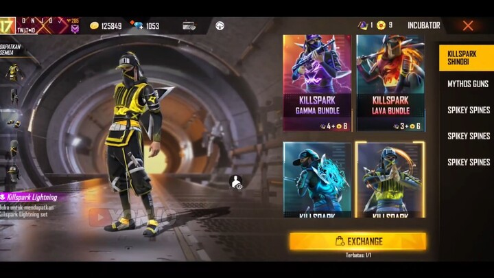 FREE FIRE.EXE - SPIN INCUBATOR KILLSPARK SHINOBI EXE ( ff exe, ff lucu, bug ff )