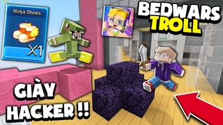 KHANGG HACK BEDWARS BẰNG GIÀY ĐI RA BLOCK HACKER TRONG BLOCKMAN GO TROLL NOOB TEAM *BEDWAR GIÀY VIP