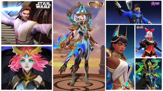 7 UPCOMING SKINS GAMEPLAY | HANABI COLLECTOR | ALUCARD STARWARS | CLINT STARLIGHT | MLBB