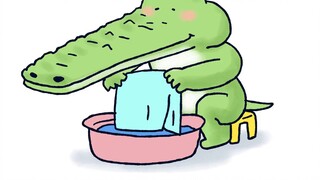 [Sở thú của giáo nhỏ] Cá sấu nhỏ giặt quần áo