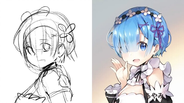 【Ayamyあやみ】Rem ver.Hello painting process