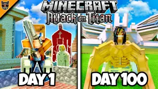 I Survived 100 Days as a TITAN SHIFTER in Minecraft...