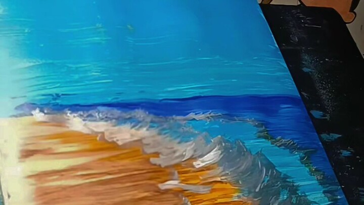 Painting | landscape | lautan untuk background