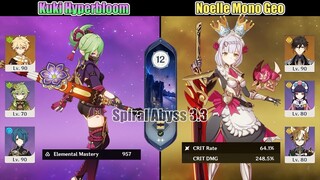 Kuki Hyperbloom & Noelle Mono Geo | Genshin Impact