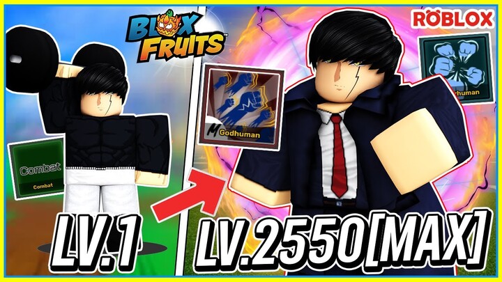 💠มัช เบิร์นเดดใช้หมัด GOD ฟาร์มเวล 1 ถึง 2550 ตอนเดียวจบ!👒ใน BLOX FRUITS ᴴᴰ