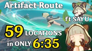 [Version 2.0] Daily Artifact Speedrun with Sayu | Inazuma Liyue | Genshin Impact