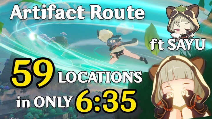 [Version 2.0] Daily Artifact Speedrun with Sayu | Inazuma Liyue | Genshin Impact