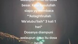 istighfar yang di ampuni