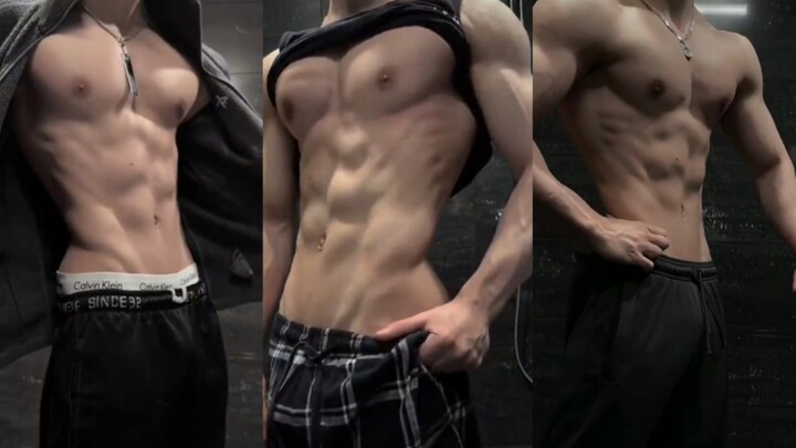 Saya membelikanmu cokelat puff dengan susu #pria tampan perut sixpack