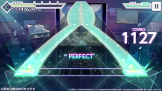 A sneak peek at gameplay footage of "Hatsune Miku's Furious Singing"