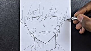 Easy anime sketch | how to draw anime boy easy step-by-step