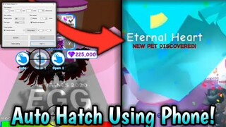 How to AUTO HATCH Bgs on Mobile Without GAMEPASS! (Roblox)