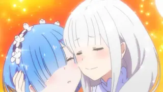 Emilia and Rem Are Drunk.