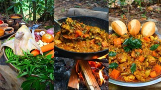 Cooking Chicken Saraman Curry Breads Indonesia Recipe - Cook Punjabi Curry recipe Eating so Yummy