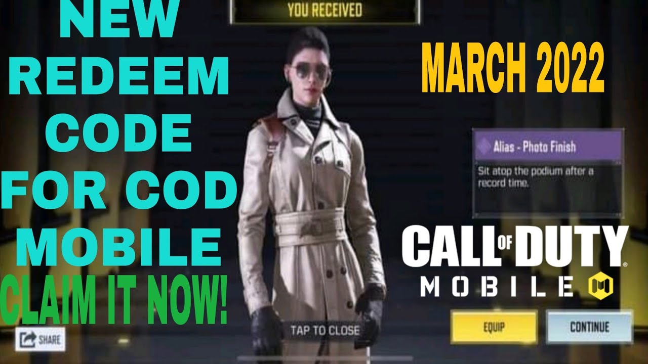 March 2022* Call Of Duty Mobile New Redeem Code