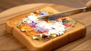 AI ASMR Spreading different cupcakes on toast #ai #relaxing #glasscutting #asmr