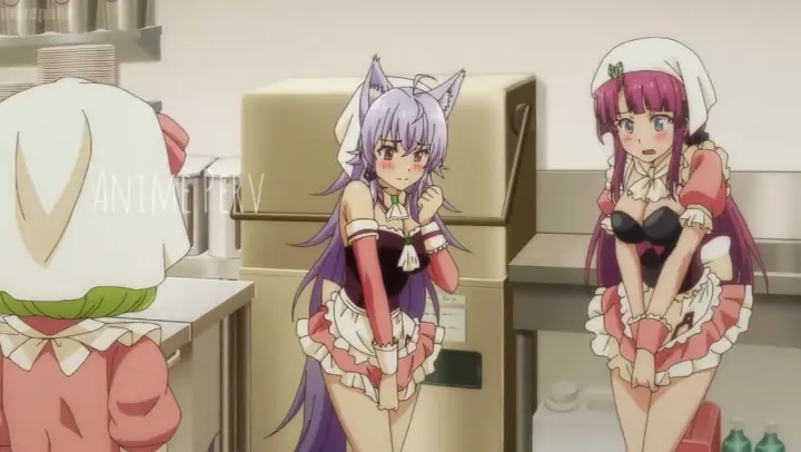 Wolfie Boy and Kuroitsu Wears Cutest Maid Outfits - Kaijin Kaihatsu-bu no Kuroitsu-san Episode 6