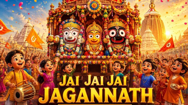 Jai Jai Jai Jagannath 🚩 | Cute Kids Bhajan | Rath Yatra