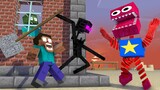 Monster School : BOXY BOO POPPY PLAYTIME HORROR CHALLENGE - Minecraft Animation