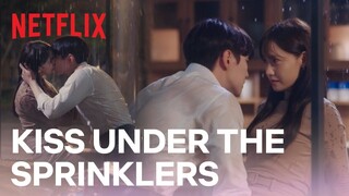 Chef Jun-ho skips dinner for an unplanned kiss under the sprinklers | King the Land Ep 8