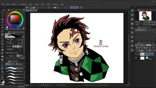 Tanjiro Kamado (Demon Slayer) Digital Fan Art #BilibiliAniSummerFair