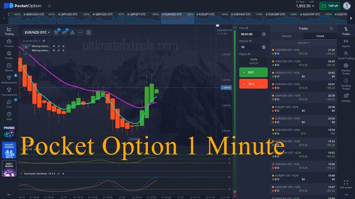 Pocket Option - Trading Guide - Full Setup 2 EMA