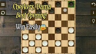 Checkers/Dama:Best opening trap - Tips and Tricks easy win.