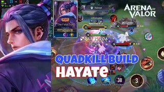 【AOV】Hayate Quadkill Probuild | Arena Of Valor | LiênQuân | ROV | 傳說對決