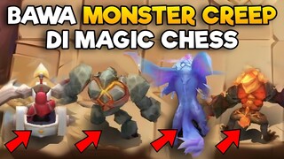 BAWA MONSTER CREEP KE MAGIC CHESS !! PAKE COMMANDER BENNY SKILL 2 INI !! MAGIC CHESS MOBILE LEGENDS