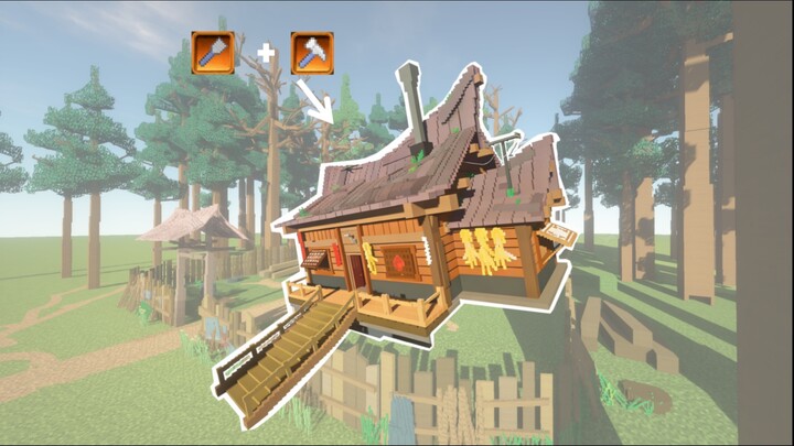 Membangun Kembali Pondok Kayu Heitouqiang Paling Realistis di Seluruh Internet di [Minecraft]?