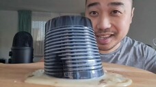 ASMR Grass Jelly With Condensed Milk - EATING SOUNDS