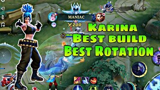 karina Insane Damage 💥 Karina Gildark build 💥 Karina best build 🔥 Karina top global 💥 Mobile Leg