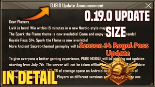 0.19.0 Update Announcement Pubg Mobile | 0.19.0 Update Size