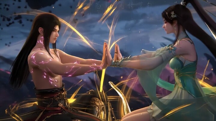BTTH Season 5 Episode 195  - Moment Xiao Yan and Xun'er Bergabung untuk memurnikan Inti Api