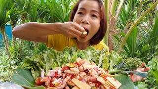 ตำเหลา ผ้าขี้ริ้ว หนวดหมึก หน่อไม้ เผ็ดๆนัว ฟ้าวกินฝนกำลังมา2/เมษายน/64