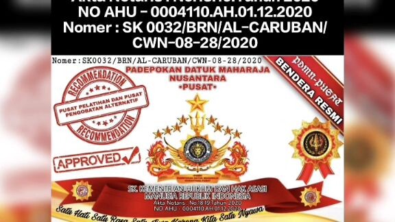 PADEPOKAN DATUK MAHARAJA NUSANTARA BERBADAN HUKUM RESMI