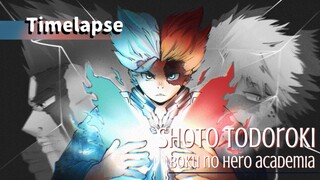 Nggak habis-habis drama keluarga satu ini !! Timelapse Fanart Shoto Todoroki from BNHA