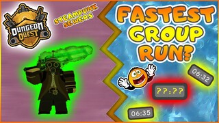 FASTEST GROUP RUN IN THE NEW STEAMPUNKS SEWERS! DUNGEON QUEST (ROBLOX)