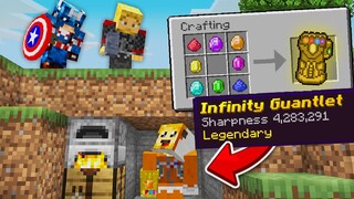 Minecraft Manhunt but I'm Thanos vs Avengers