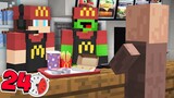 24 HOURS JJ & MIkey Work at McDonald's in Minecraft! Baby JJ & MIkey challenge Maizen Mizen Mazien