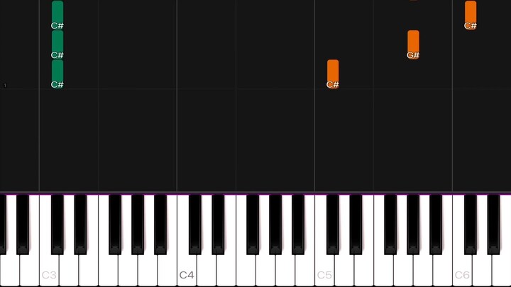 Demon Hunters - TAKEDOWN ( Piano Tutorial ) LEVEL: EASY （钢琴教程）难度：简单