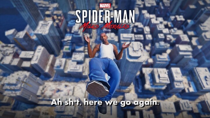 Exaggerated Swagger "CJ" Carl Johnson Spider-Man Miles Morales PC Mod
