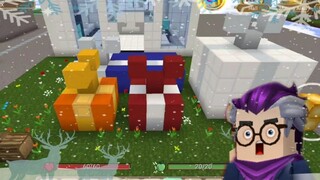 CHRISTMAS DECORATION GIFT BOX IN SKY BLOCK | BLOCKMAN GO | HOW TO BUILD