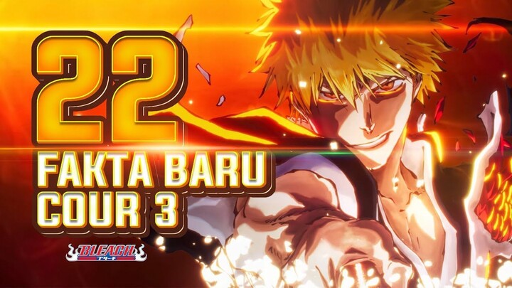 22 FAKTA BARU YANG DIHADIRKAN DI ANIME BLEACH TYBW COUR KE 3