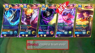 5 MAN YOUTUBER + ALL LEGEND SKIN!!😱  (world's coolest team ever!)