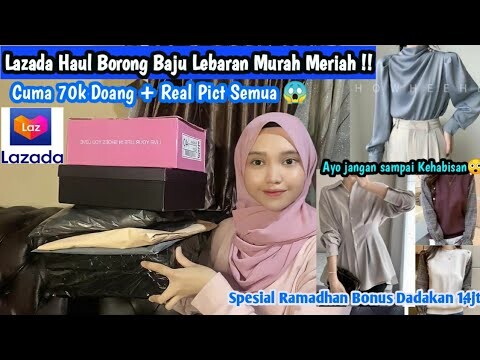 Lazada Haul Blouse Lebaran Korean Style All item Under 100K